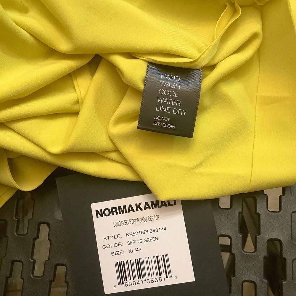 Norma Kamali Long Sleeve Drop Shoulder Top - Picture 10 of 13